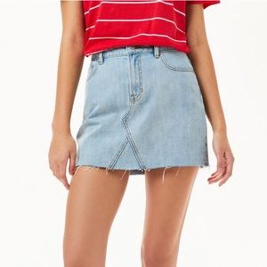 Light wash jean skirt